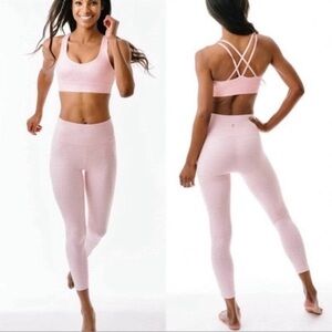 Zyia Pink Leopard Unicorn Leggings Light N Tight Leggings- Size 8-10